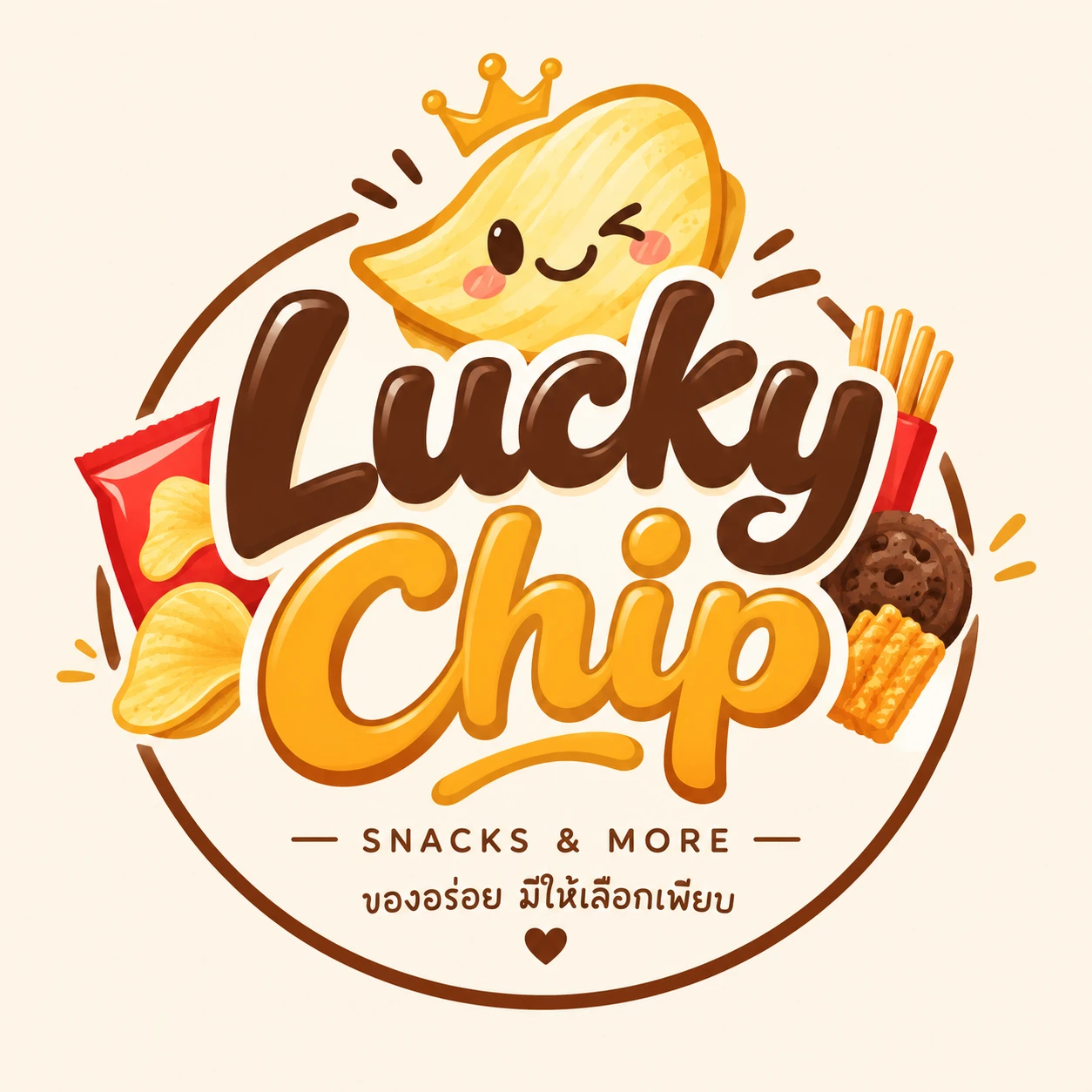 โลโก้ Lucky Chip มันฝรั่งรูปมงกุฎ