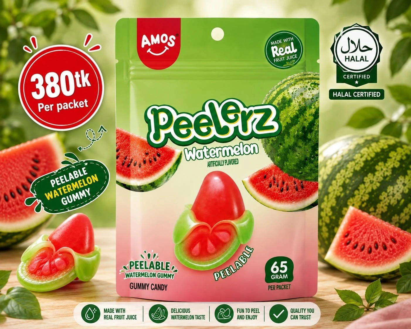 Peelerz Watermelon — กัมมี่แบบลอกเปลือก รสแตงโม